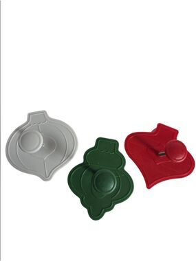 3-Piece Plastic Christmas Ornament Cookie Cutters